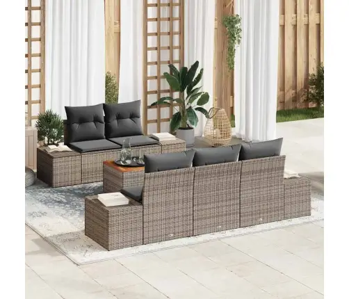 Aia Diivanikomplekt Ladustamisega 6 Pcs Hall Polürotang