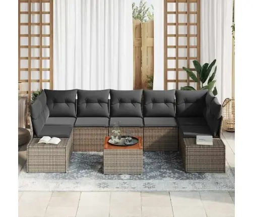 Dārza Dīvānu Komplekts 8 Pcs Pelēka 55 X 55 X 37 Cm Vidaxl Dārza Dīvānu Komplekts 8 Pcs Pelēka 55 X 55 X 37 Cm Vidaxl