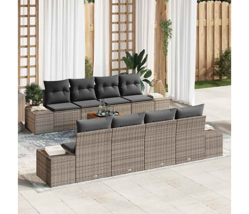 Dārza Dīvānu Komplekts 7 Pcs Pelēka 55 X 55 X 37 Cm Vidaxl