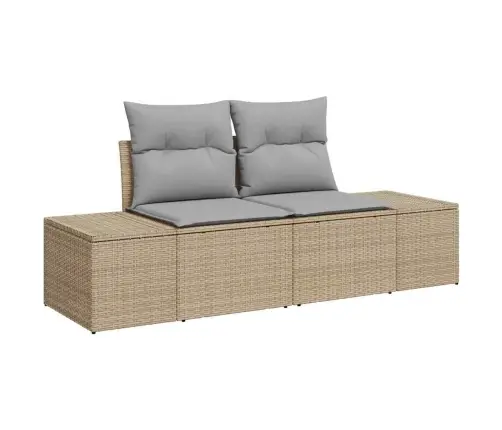 Dārza Dīvānu Komplekts 5 Pcs Bēša Un Gaiši Pelēka Vidaxl