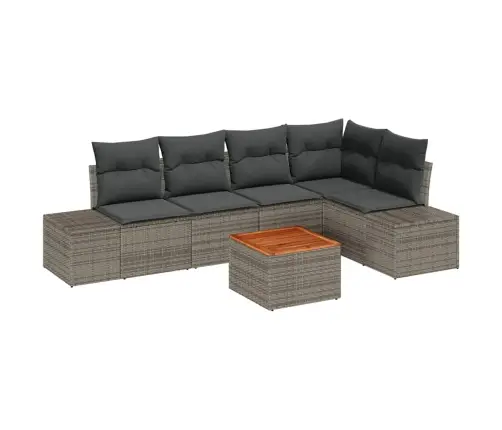 Dārza Dīvānu Komplekts 6 Pcs Pelēka Vidaxl