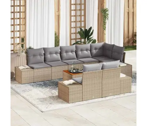 Aia Diivanikomplekt 9 Pcs Beež Ja Helehall