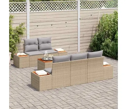 Aia Diivanikomplekt Padjaga 6 Pcs Beež Polürooster