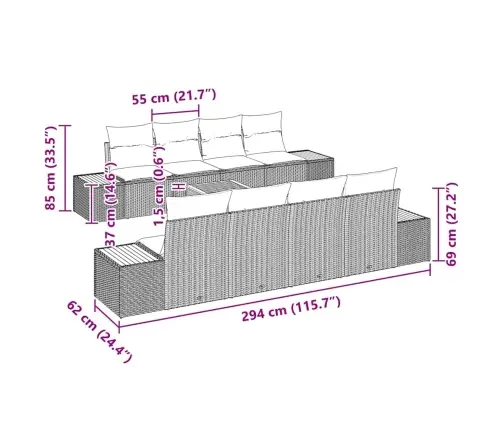 Aia Diivanikomplekt Padjaga 9 Pcs Hall Polürooster