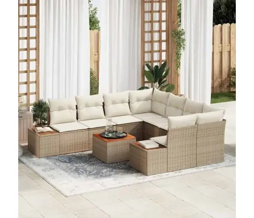 Aia Diivanikomplekt Padjaga 9 Pcs Beež Polürooster