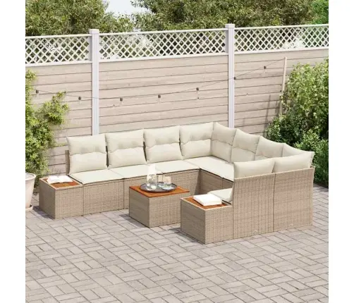 Aia Diivanikomplekt Padjaga 9 Pcs Beež Polürooster