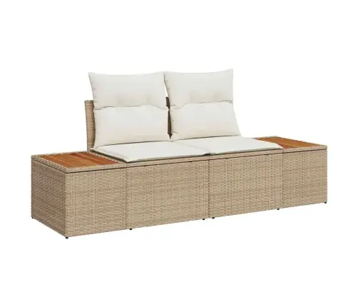Aia Diivanikomplekt Padjaga 6 Pcs Beež Ja Kreemjas Polü Rattan