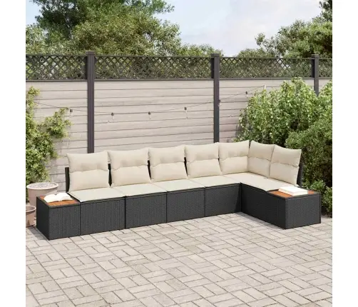 Aia Diivanikomplekt 6 Pcs Must Ja Kreemjas 319 X 154 X 85 Cm