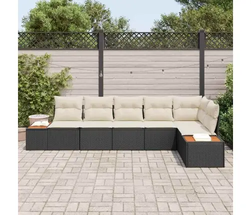 Aia Diivanikomplekt 6 Pcs Must Ja Kreemjas 319 X 154 X 85 Cm