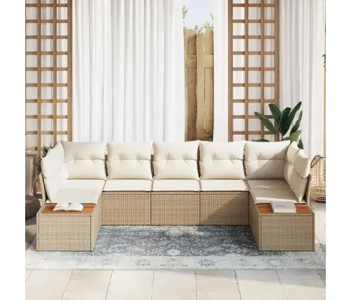 Dārza Dīvānu Komplekts Ar Spilvenu 7 Pcs Bēša Un Krēmkrāsa Vidaxl Dārza Dīvānu Komplekts Ar Spilvenu 7 Pcs Bēša Un Krēmkrāsa Vidaxl