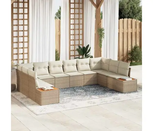 Aia Diivanikomplekt 10 Pcs Beež Ja Kreemjas 344 X 209 X 85 Cm