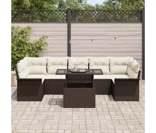 Aia Diivanikomplekt Padjaga 8 Pcs Pruun Polürooster