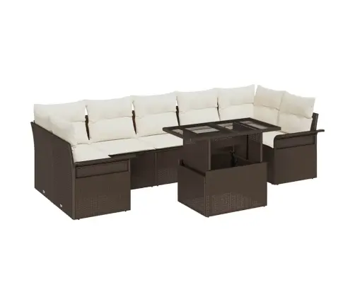 Aia Diivanikomplekt Padjaga 8 Pcs Pruun Polürooster