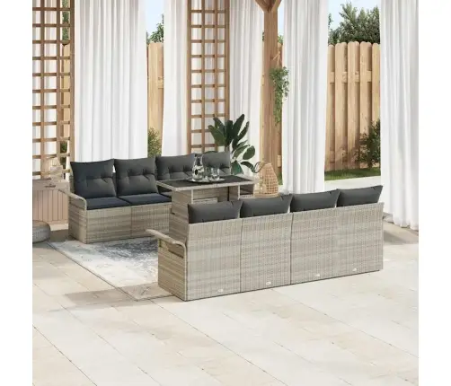 Aia Diivanikomplekt Padjaga 9 Pcs Helehall Polürooster