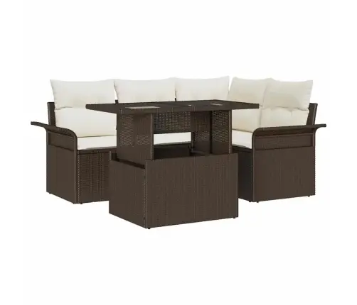 Aia Diivanikomplekt Padjaga 5 Pcs Pruun Polürooster