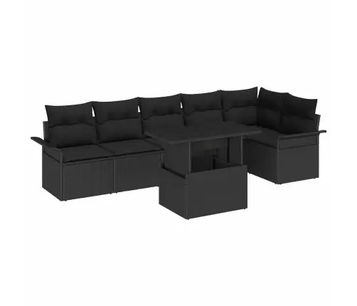 Aia Diivanikomplekt Padjaga 7 Pcs Must Polürooster