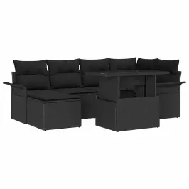 Aia Diivanikomplekt Padjaga 7 Pcs Must Polürooster