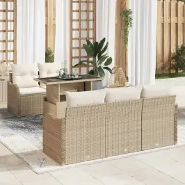 Aia Diivanikomplekt 6 Pcs Beež 100 X 55 X 73 Cm Polürooster