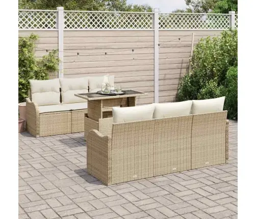 7 Daļu Dārza Dīvānu Komplekts Ar Spilveniem Bēšā Polietilēna Rotangpalma Vidaxl 7 Daļu Dārza Dīvānu Komplekts Ar Spilveniem Bēšā Polietilēna Rotangpalma Vidaxl