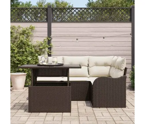 Aia Diivanikomplekt 5 Pcs Pruun 100 X 55 X 73 Cm Polürooster