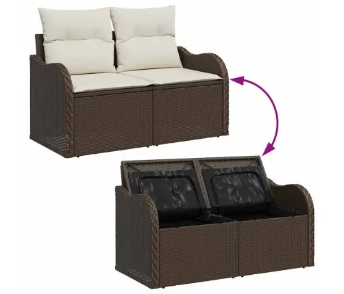 Aia Diivanikomplekt 5 Pcs Pruun 100 X 55 X 73 Cm Polürooster