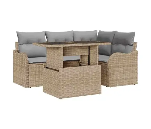 Aia Diivanikomplekt 5 Pcs Beež 100 X 55 X 73 Cm Polürooster Aia Diivanikomplekt 5 Pcs Beež 100 X 55 X 73 Cm Polürooster