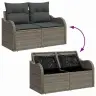 Sodo Sofų Rinkinys 6 Pcs Pilka 100 X 55 X 73 Cm Poli Ratanas Sodo Sofų Rinkinys 6 Pcs Pilka 100 X 55 X 73 Cm Poli Ratanas