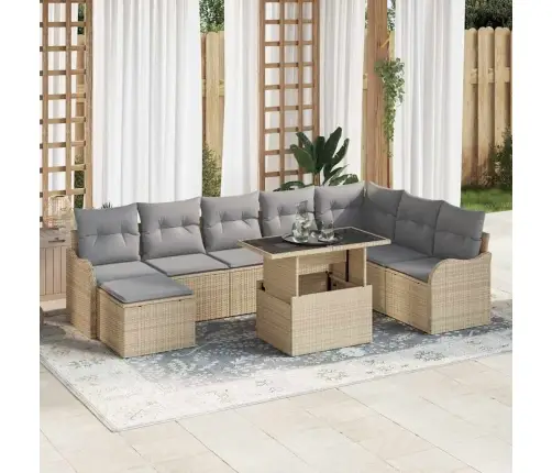 Aia Diivanikomplekt Padjaga 9 Pcs Beež Polürooster