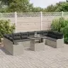 Aia Diivanikomplekt Padjaga 11 Pcs Helehall 100 X 55 X 73 Cm