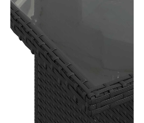 Sodo Sofų Rinkinys 5 Pcs Juoda 100 X 55 X 73 Cm Poli Ratanas