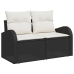 Sodo Sofų Rinkinys 5 Pcs Juoda 100 X 55 X 73 Cm Poli Ratanas