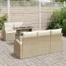 Aia Diivanikomplekt 6 Pcs Beež 100 X 55 X 73 Cm Polürooster