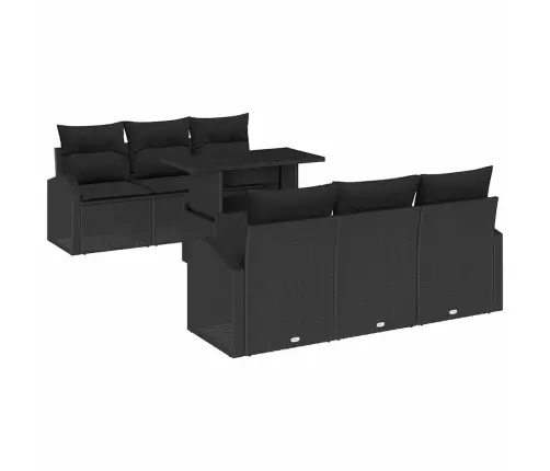 7 Daļu Dārza Dīvānu Komplekts Ar Spilveniem Melna Polietilēna Rotangpalma Vidaxl 7 Daļu Dārza Dīvānu Komplekts Ar Spilveniem Melna Polietilēna Rotangpalma Vidaxl