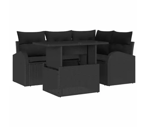 Aia Diivanikomplekt Padjaga Padjaga 5 Pcs Must Polürooster