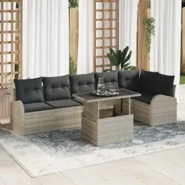 Aia Diivanikomplekt 7 Pcs Helehall 100 X 55 X 73 Cm Polürooster