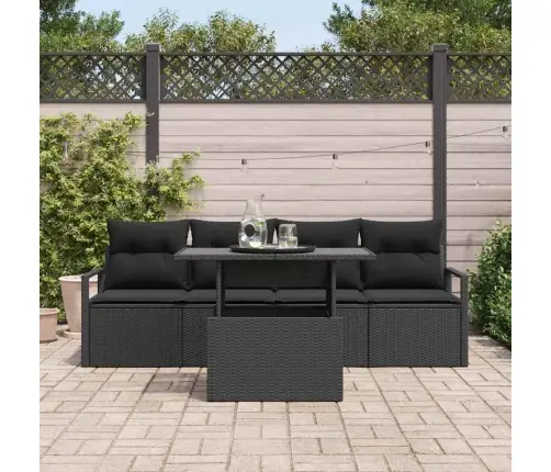 Aia Diivanikomplekt Padjaga 5 Pcs Must Polürooster