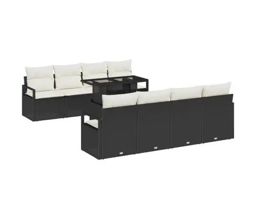 Aia Diivanikomplekt Ladustamisega 9 Pcs Must Polürooster