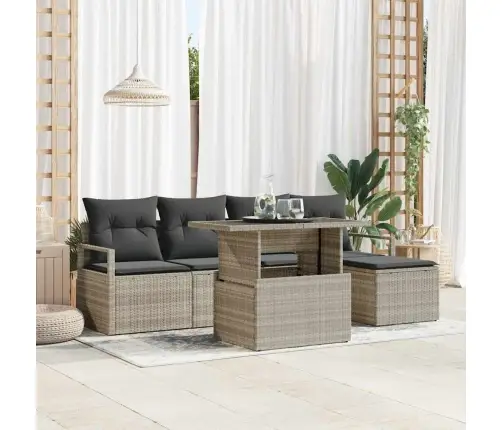 Aia Diivanikomplekt Ladustamisega 6 Pcs Helehall Polürooster