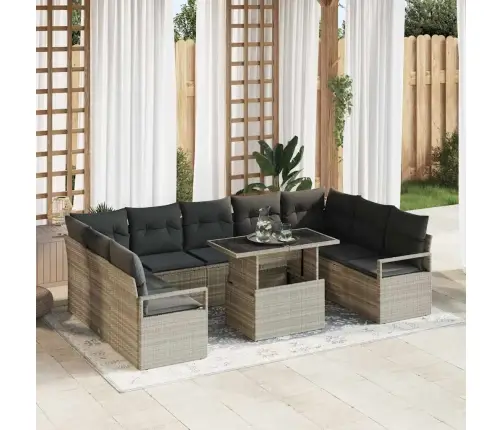 Aia Diivanikomplekt Ladustamisega 10 Pcs Helehall Polürooster