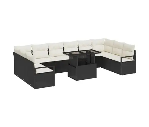 Aia Diivanikomplekt Padjaga 11 Pcs Must Polürotang