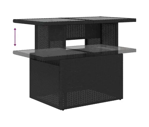 Aia Diivanikomplekt Ladustamisega 5 Pcs Must Polürooster