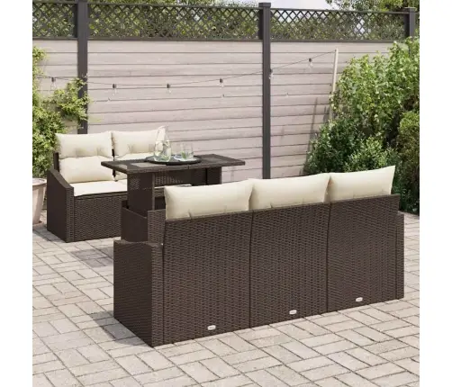 Aia Diivanikomplekt Padjaga 6 Pcs Pruun Polürotang