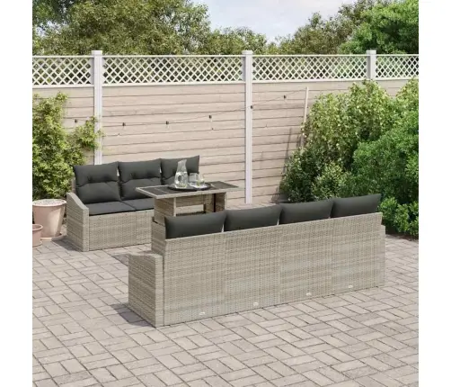 Aia Diivanikomplekt Padjaga 8 Pcs Helehall Polürotang