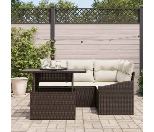 Aia Diivanikomplekt 5 Pcs Pruun Ja Kreem 100 X 55 X 73 Cm Aia Diivanikomplekt 5 Pcs Pruun Ja Kreem 100 X 55 X 73 Cm