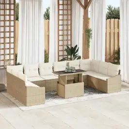 Dārza Dīvānu Komplekts 11 Pcs Bēšs Un Krēms 100 X 55 X 73 Cm Vidaxl Dārza Dīvānu Komplekts 11 Pcs Bēšs Un Krēms 100 X 55 X 73 Cm Vidaxl