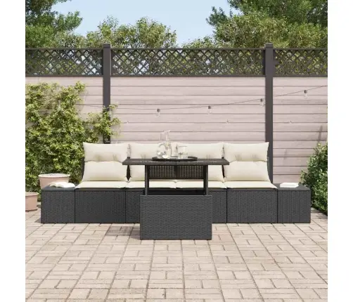 Aia Diivanikomplekt Padjaga Ladustamisega 5 Pcs Must Ja Kreem