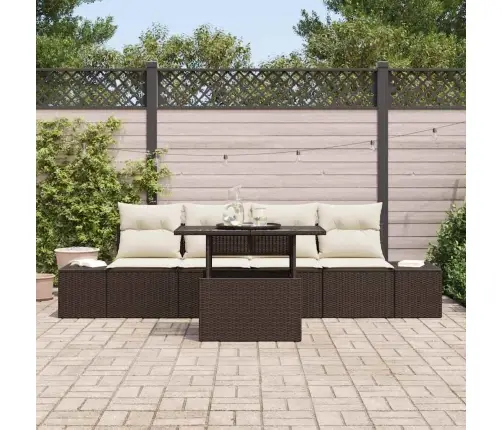 Aia Diivanikomplekt 5 Pcs Pruun Ja Kreem 100 X 55 X 73 Cm Aia Diivanikomplekt 5 Pcs Pruun Ja Kreem 100 X 55 X 73 Cm