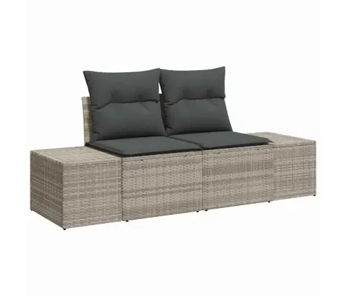 Sodo Sofų Rinkinys 8 Pcs Šviesiai Pilka Ir Tamsiai Pilka