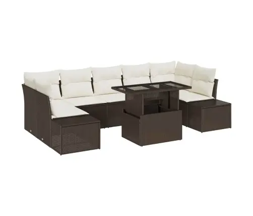 Aia Diivanikomplekt Padjaga 8 Pcs Pruun Ja Kreem