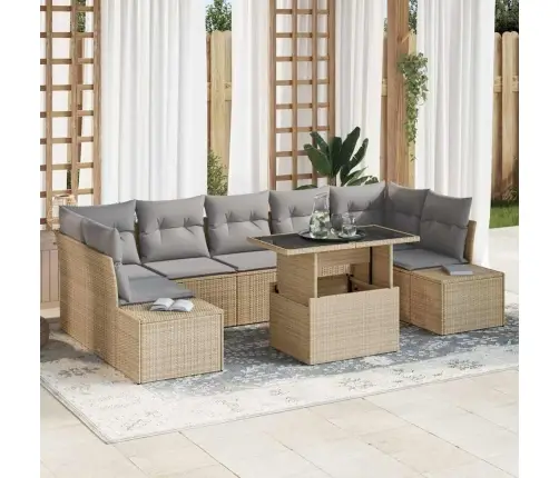 Aia Diivanikomplekt Padjaga 8 Pcs Beež Ja Heledhall